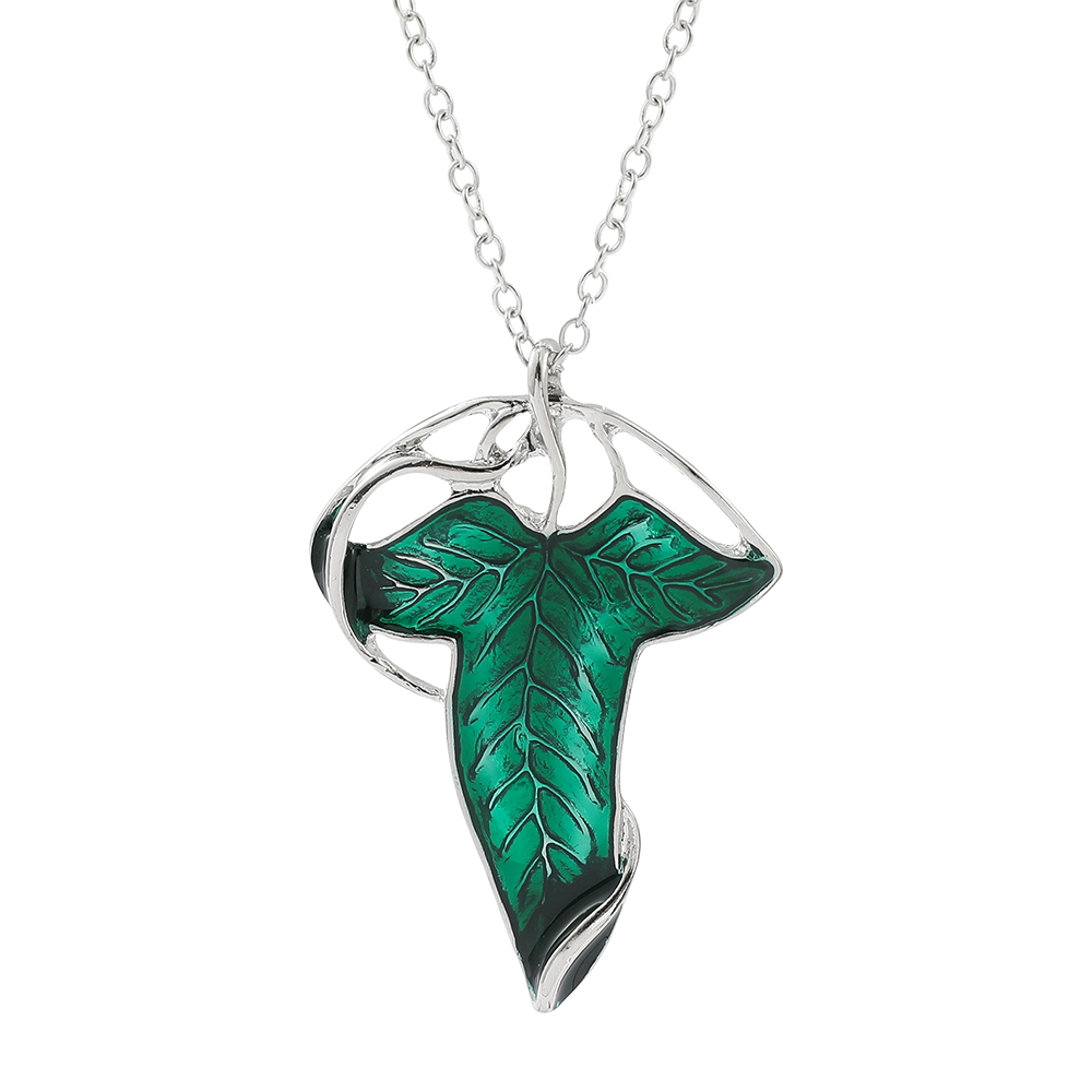 Women Accessories Trendy - Vintage Green Leaf Pendant Necklace Exquisite