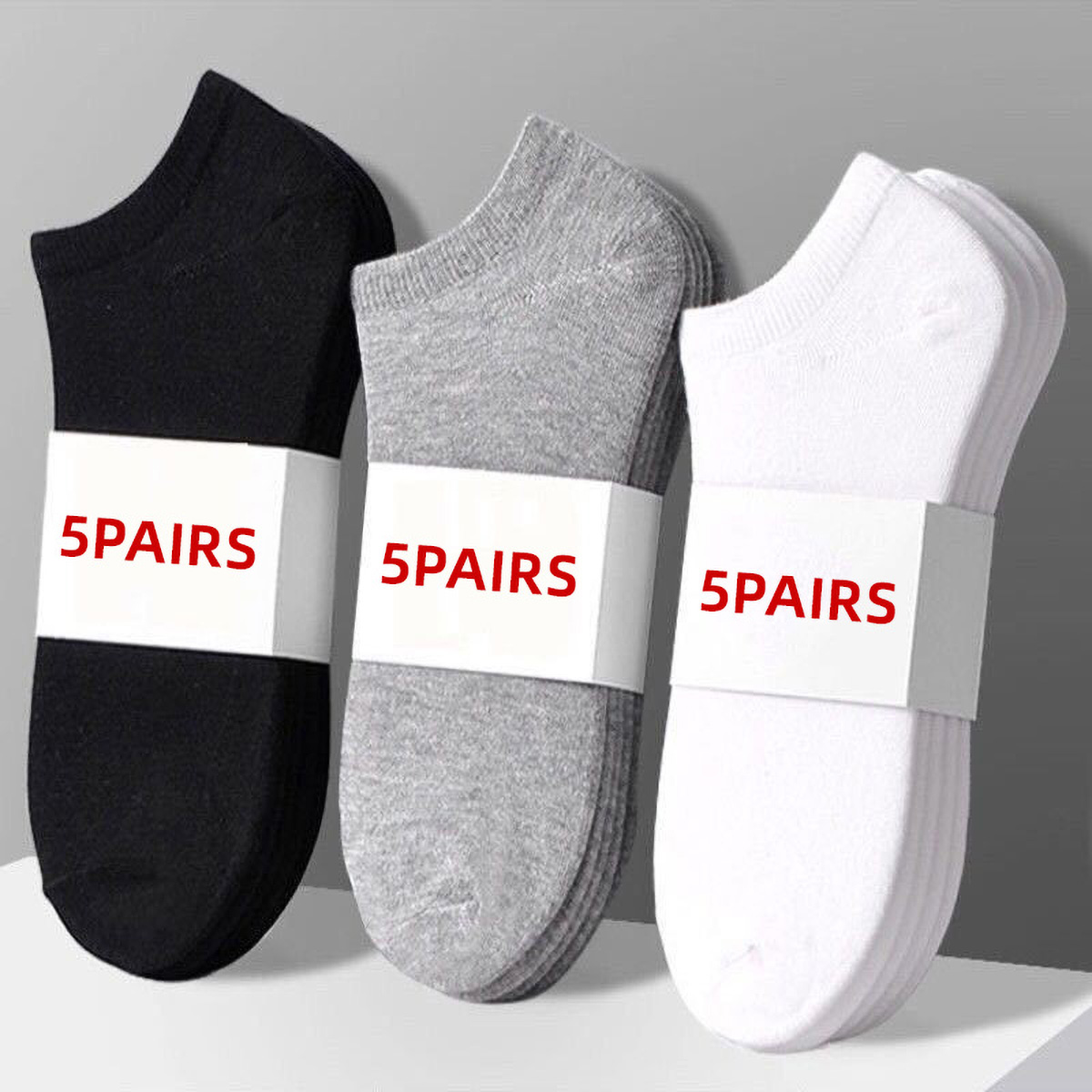 5 Pairs Unisex Casual Plain Co - огляд і ціна Women'S Ankle Accessories
