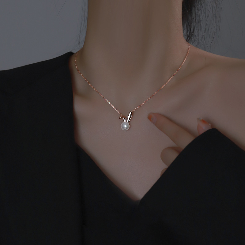 Cute Rabbit Pearl Pendant Neck - огляд і ціна Women Accessories Meaning