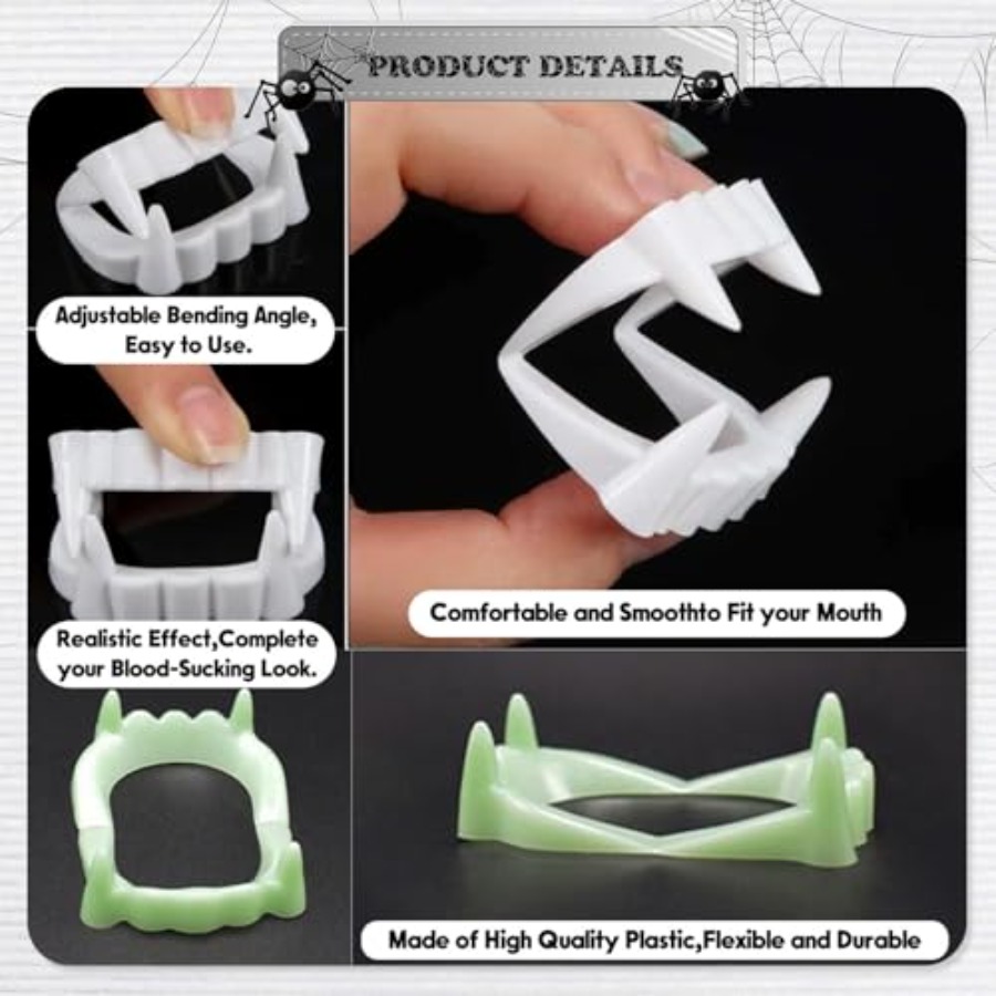 12 Pcs Halloween White Teeth F - огляд і ціна Women'S Vampire Accessories
