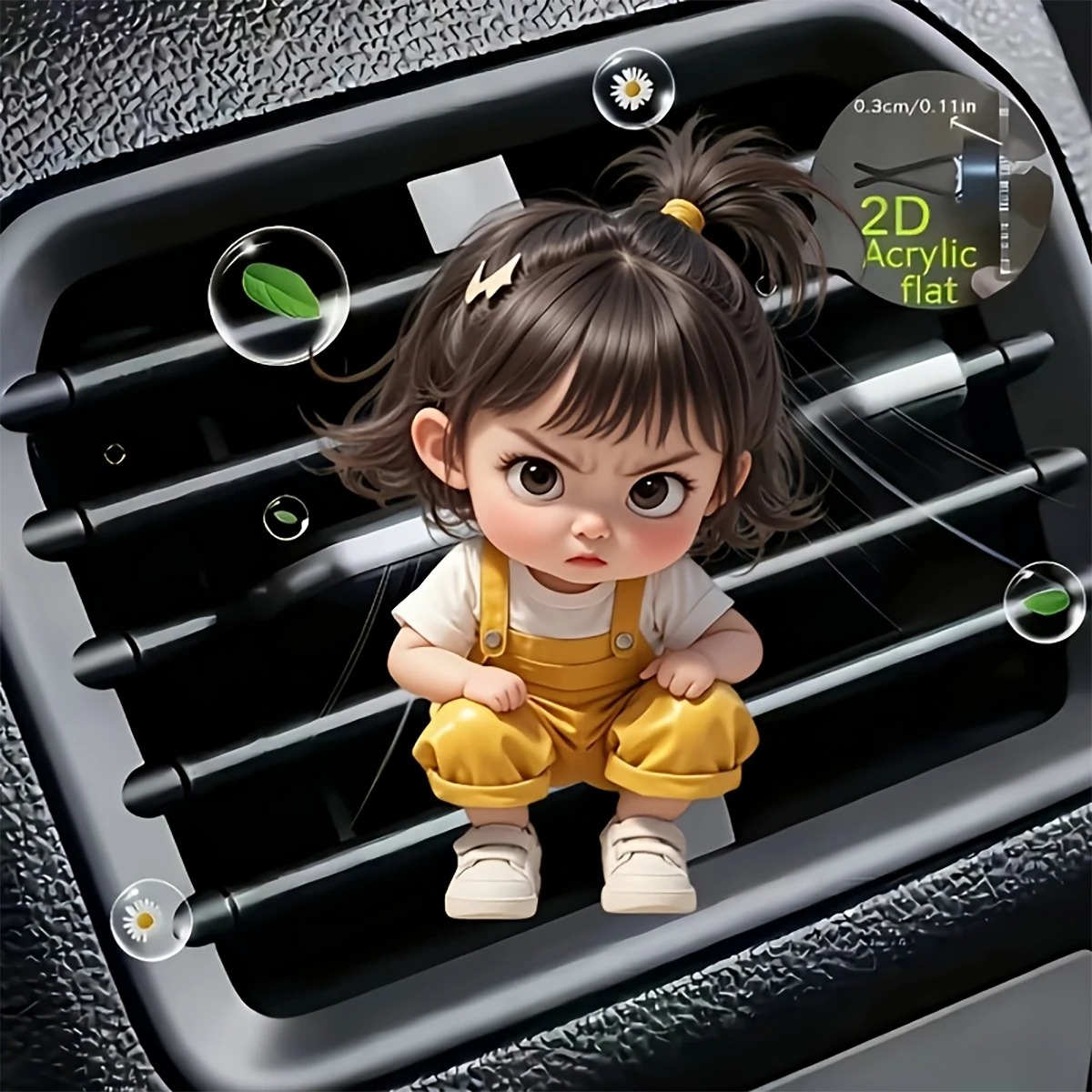 Kawaii Cartoon Angry Little Gi - огляд і ціна Women Accessories Outlet
