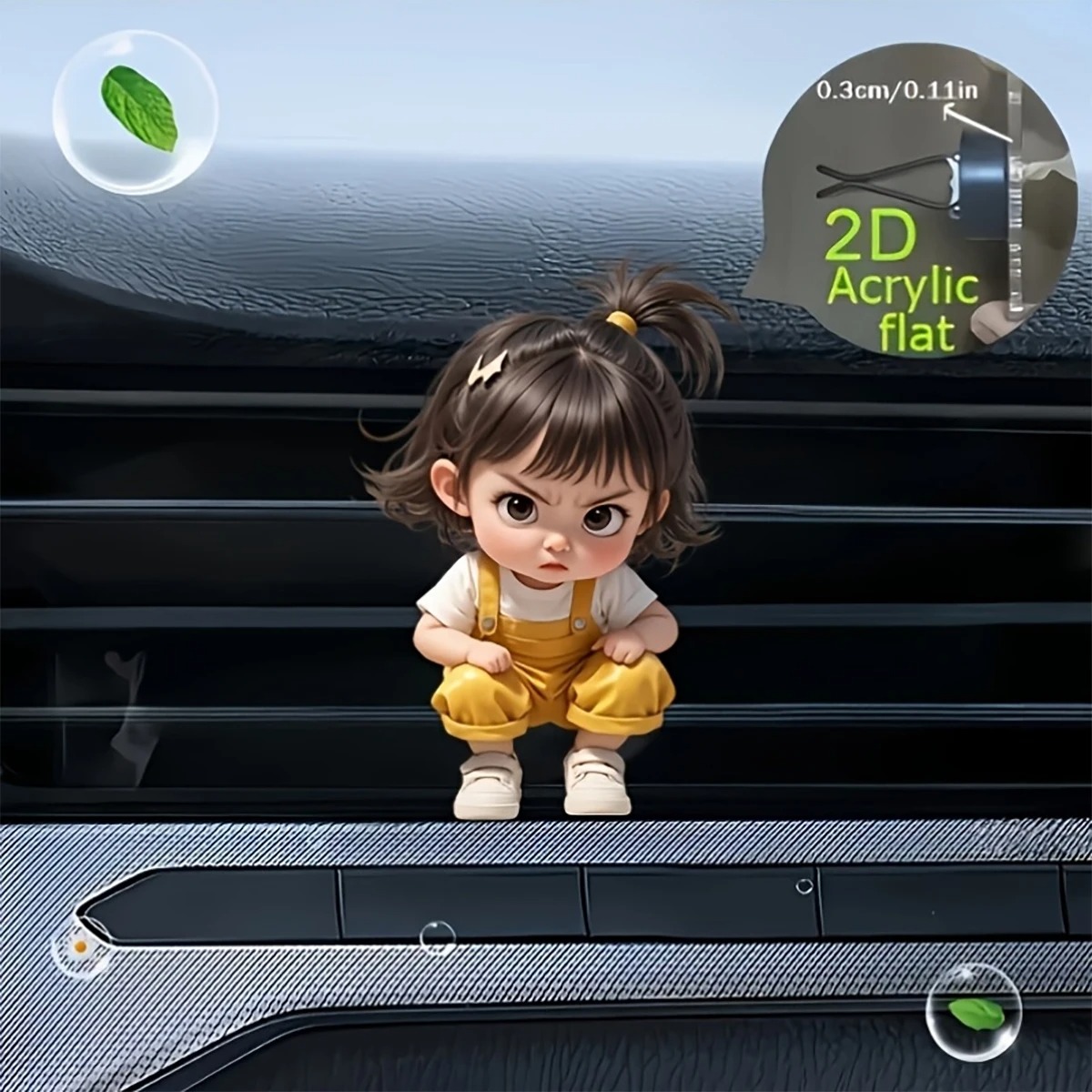 Kawaii Cartoon Angry Little Gi - огляд і ціна Women Accessories Outlet