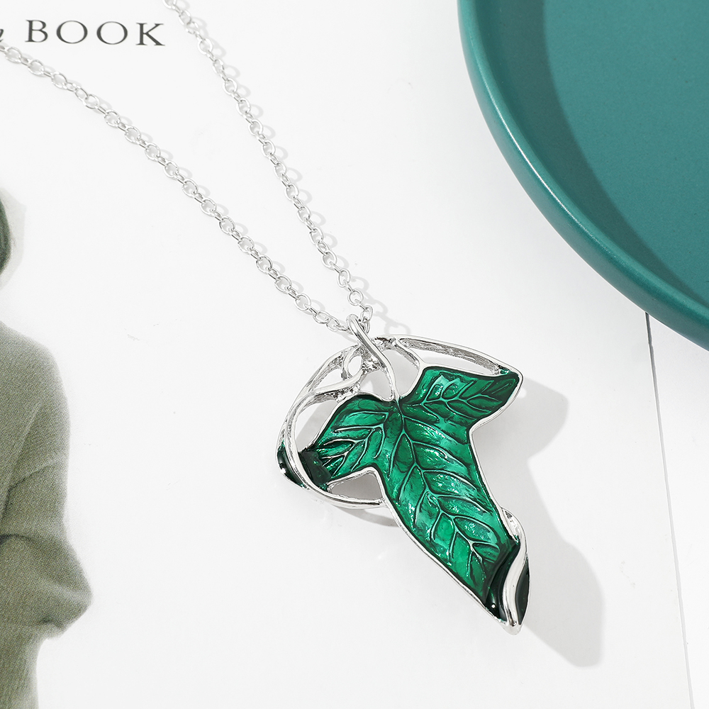 Vintage Green Leaf Pendant Nec - огляд і ціна Women Accessories Trendy