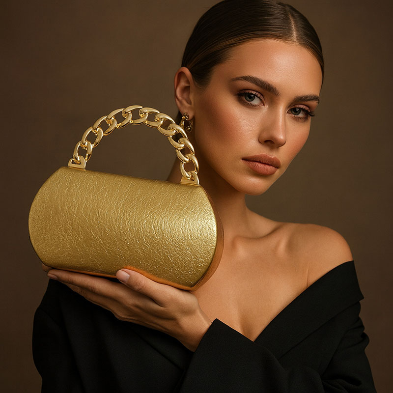 Luxury Gold Metal Buckle Box C - огляд і ціна Wallet Chain Bag