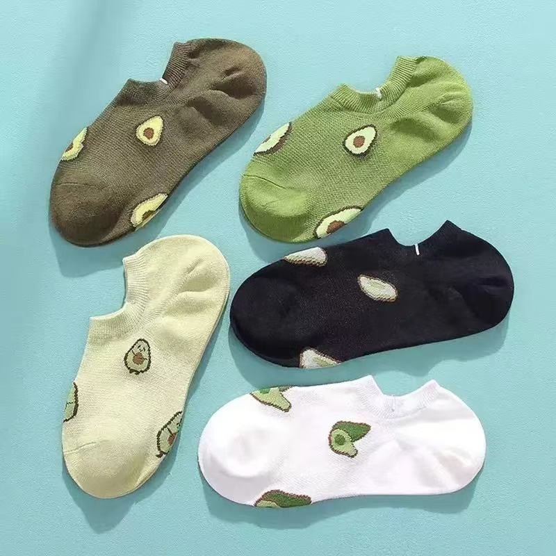 5 Pairs Cartoon Avocado Crew A - огляд і ціна Women'S Ankle Accessories