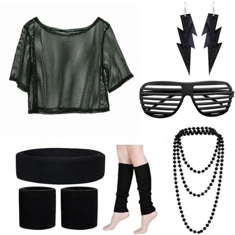 80s Hippie Disco Outfit Set Ne - огляд і ціна Women Accessories Kit