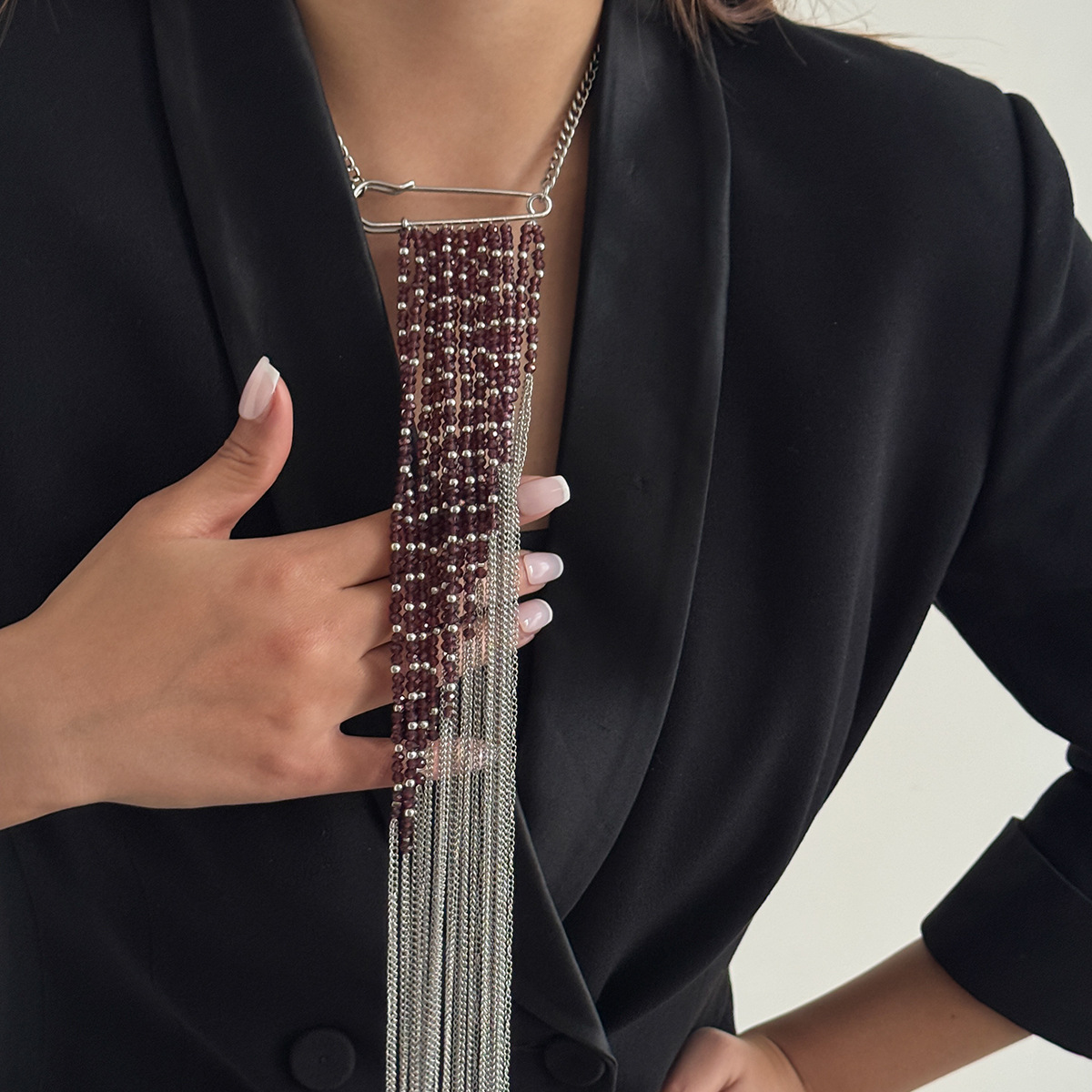 Silver Color Tassel Chain Broo - огляд і ціна Women Accessories Products