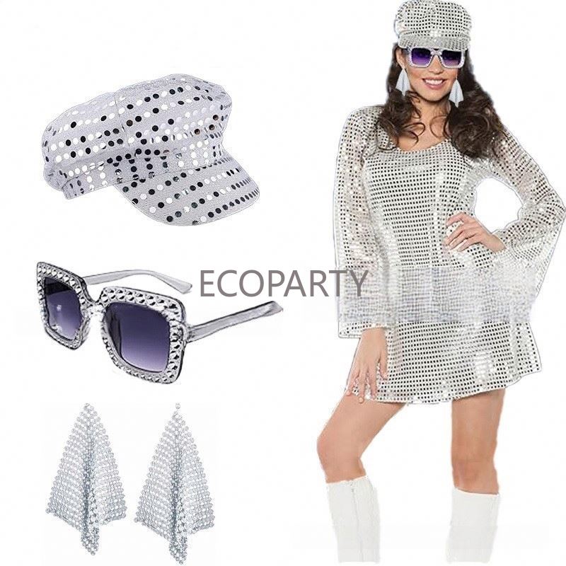 2024 3PCS/5PCS 70s Disco Costu - огляд і ціна Women'S Accessories In The 80S